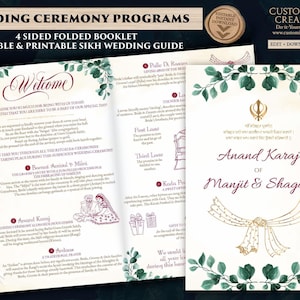 Guida al programma di nozze Sikh: cerimonia Anand Karaj (download digitale)