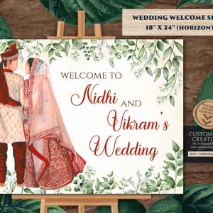 Indian Wedding Welcome signs & Hindu wedding signs Indian, Indian Welcome signs Hindu as Indian Wedding decor, Desi Wedding decor Hindu