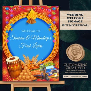 Lohri Welcome Signs & Lohri posters, Lohri Party signs as Welcome Lohri signs, Lohri decoration as Welcome to Lohri Sign, Lohri decor signs