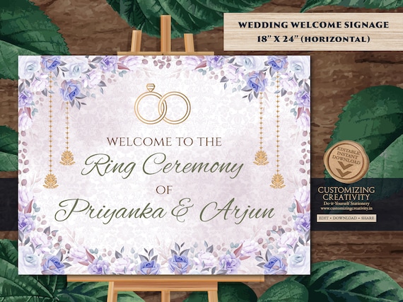 Ring Ceremony Welcome Signs as Welcome to Our Engagement Sign, Indian Ring  Ceremony Easel Signage & Welcome Board Engagement Welcome Signage - Etsy |  Engagement invitations, Engagement party signs, Fun wedding invitations