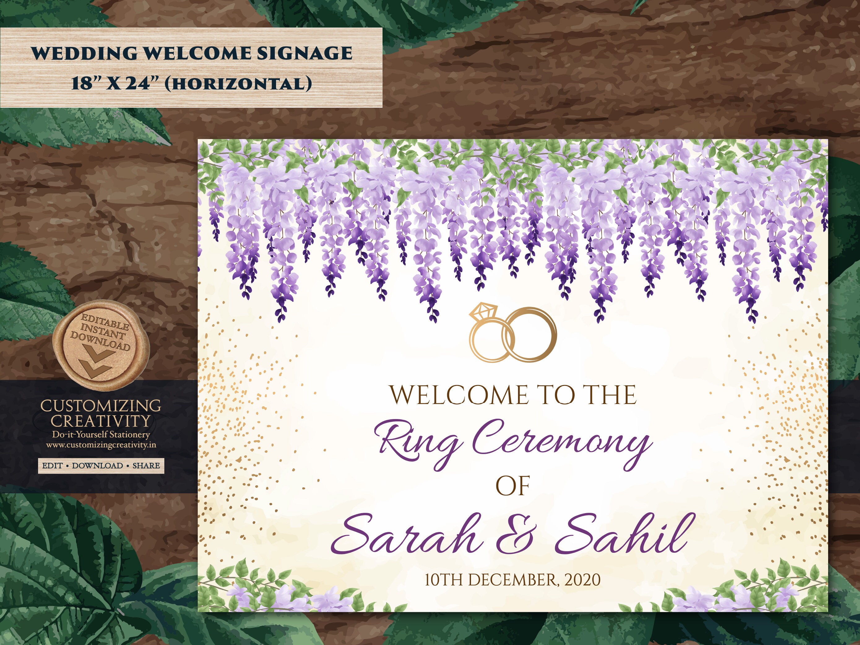 Ring Ceremony Signs as to our Engagement Sign Etsy