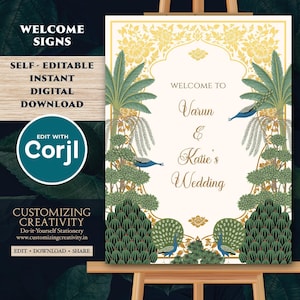 Indian Wedding decor Indian Welcome signs, Hindu Wedding signs as Indian Wedding signs, Hindu Wedding Welcome signs Indian Wedding sign