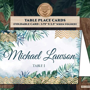 Beach Wedding Place Cards Indian as Indian table cards Tropical, Indian escort cards & Tropical Name tags, Indian Wedding Food Labels Dinner