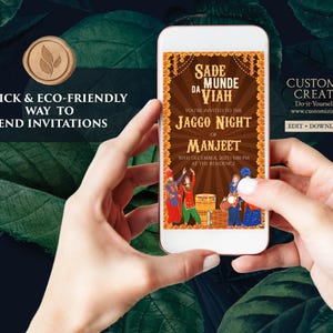 Digital Jaggo Night Invitation: Punjabi Wedding Invite (Digital Download) image 6