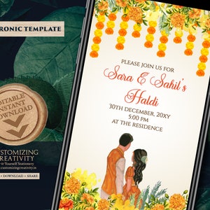 Invitations Haldi numériques et invitations Pithi, invitation Gaye Holud comme invitations Holud comme cartes Pithi, invitations Haldi de mariage comme invitations Pithi