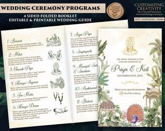 Indian Wedding Ceremony Program: Hindu Wedding Guide (Digital Download)