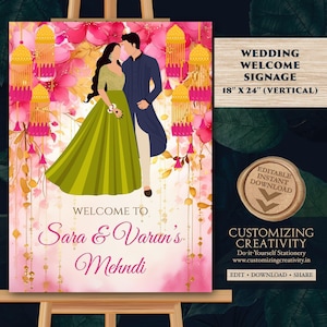 Mehendi signs Mendhi welcome sign, Mehndi welcome signs as Mehndi decor, Mehndi posters & Mehendi Welcome Sign, Mehndi sign as Mendhi sign