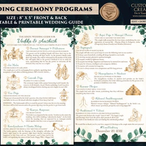 Gujarati Wedding Program & Indian Wedding program, Hindu Wedding program as Indian Wedding guide Gujrati, Gujarati programs Hindu ceremony image 1