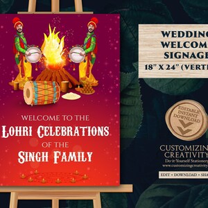 Lohri Party signs as Welcome Lohri signs, Lohri Welcome Signs & Lohri posters, Lohri decoration as Welcome to Lohri Sign, Lohri decor signs