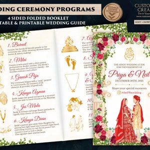 ヒンドゥー教の儀式プログラムとインドの結婚式プログラムガイド、グジャラート結婚式プログラムテンプレート、ヒンドゥー教の結婚式ガイド、ヒンドゥー教の結婚式プログラム