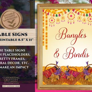 Bindi station sign Bangle bar sign, Bangle station signs & Bindi Bar signs Mehndi decoration, Mehndi decor as Haldi decor, Food station sign