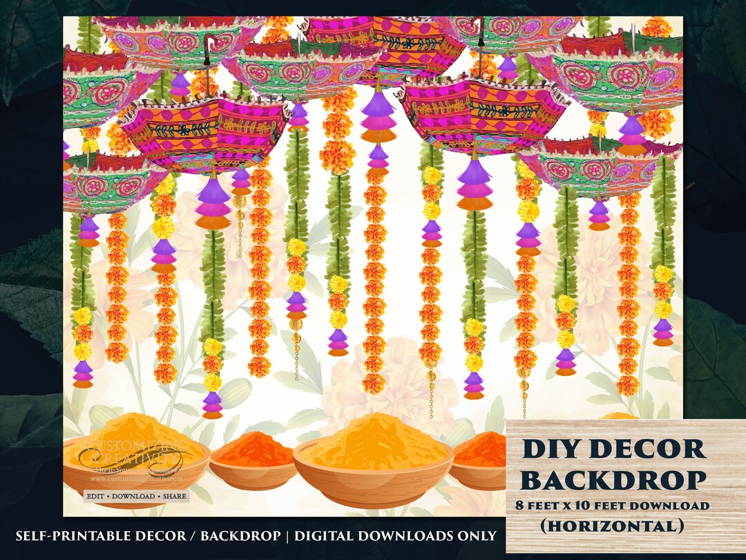 Mehndi Umbrella Decor Haldi Decoration, Mehndi Decoration as Indian