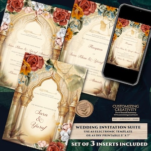 Digital Nikkah invitations Muslim wedding Invites, Digital Islamic Wedding Invitations & Muslim wedding cards as Digital Nikkah invites