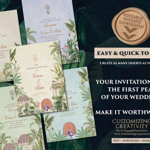 Indian wedding invitation Digital Hindu Wedding card, Indian wedding card as Indian Wedding invite, Hindu invitation as Hindu wedding invite image 5