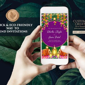 Digital Dholki Invitation: Mehndi, Pakistani Wedding (Electronic Template) image 6