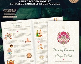 Indian Wedding Ceremony Program: Hindu Wedding Guide (Digital Download)