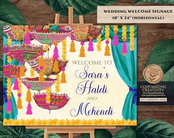 Mendhi signs, Mehndi Welcome signs & Mendhi decor sign Umbrella, Mehndi Signs as Mehndi poster, Mendhi Umbrella Desi decor as Mehendi signs