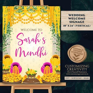 Mehndi posters & Mehendi Welcome Sign, Mehndi welcome signs as Mehndi decor, Mehndi sign as Mehendi signs, Mendhi welcome sign Mendhi sign