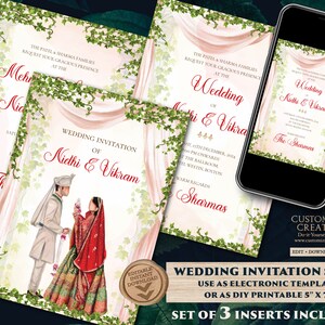 Invitation de mariage indien et invitations indiennes, invitation de mariage indienne en tant que carte de mariage indienne, invitation de mariage hindoue en tant que carte de mariage hindoue