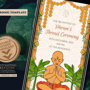 Thread Ceremony invites as Upanayanam invites, Thread Ceremony invitations as Upanaynam invitation, Yagnopavith invites as Yagnopavith cards
