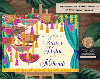 Mendhi signs, Mehndi Welcome signs & Mendhi decor sign Umbrella, Mehndi Signs as Mehndi poster, Mendhi Umbrella Desi decor as Mehendi signs
