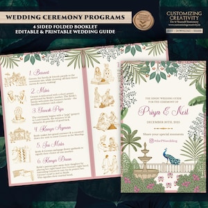 Gujarati Hindu Wedding Program Guide: Indian Ceremony (Digital Download)