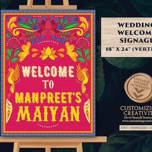 Maiyan Welcome Sign: Indian Truck Art Decor (Digital Download)