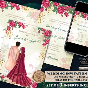 Convite hindu e convite de casamento hindu, cartão de casamento indiano como convite de casamento indiano, convite de casamento indiano Convite de casamento indiano