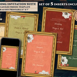 Carte de mariage indienne et invitations indiennes numériques, invitations de mariage indiennes comme cartes de mariage Desi invitations indiennes, invitations hindoues électroniques
