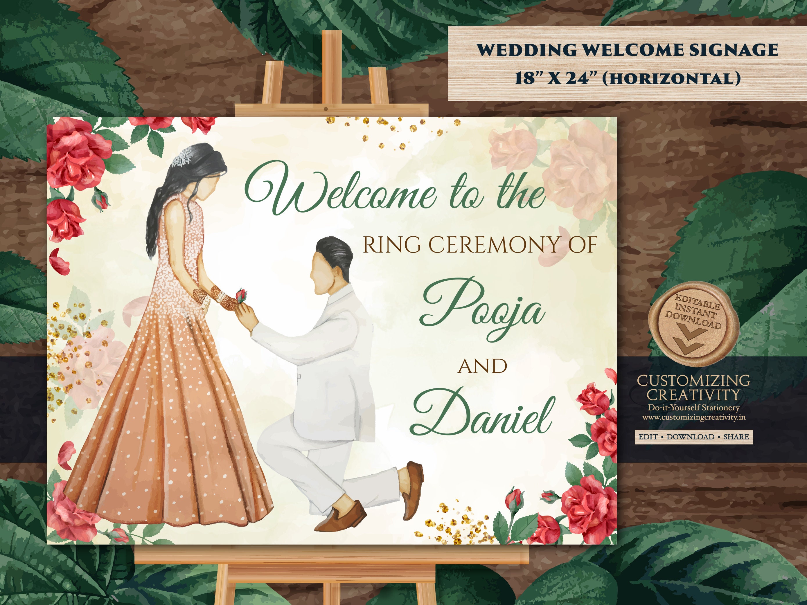 Buy Indian Engagement Welcome Sign Indian Reception Sign Hindu Wedding  Welcome Signage Punjabi Ring Ceremony Welcome Sign Indian Wedding Sign  Online in India - Etsy