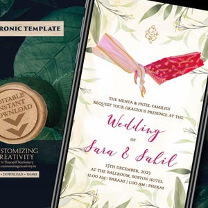 Digital Indian Wedding cards as Digital Wedding invitations Hindu cards, Digital Indian Wedding invites & Digital Hindu wedding invitations