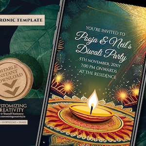 Diwali invitations Digital Diwali invite, Diwali party invitations Diwali party invite, Happy Diwali cards greeting as Diwali Evite template