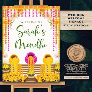 Mehndi welcome sign as Mehendi signs, Mehndi posters & Mehendi Welcome Sign, Mehndi signs as Mehndi decor, Mendhi welcome sign Mendhi sign