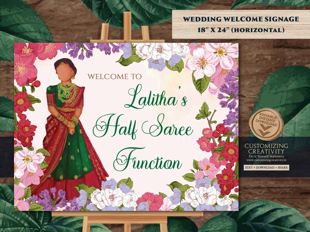 Saree Ceremony Signs & Half Saree Signs, Half Saree Signs as