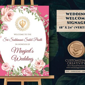 Sri Sukhmani Sahib Path Welcome sign as Sikh Wedding sign, Sukhmani Sahib Path sign & Sukhmani Paath Welcome sign Sikh, Sukhmani Paath sign
