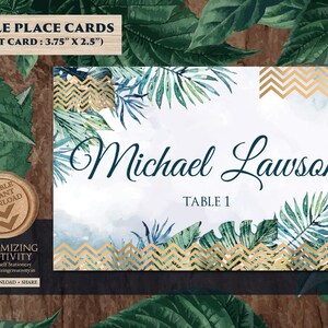 Beach Wedding Place Cards Indian as Indian table cards Tropical, Indian escort cards & Tropical Name tags, Indian Wedding Food Labels Dinner