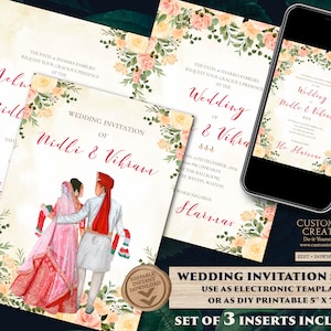 Cartes de mariage hindoues et invitation hindoue, carte de mariage indienne comme invitation de mariage hindoue, invitation de mariage hindou comme invitation de mariage indien