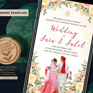 Convites de casamento indianos como cartões de casamento hindus digitais, convites hindus como convites de casamento hindus, cartões de casamento indianos e convites indianos