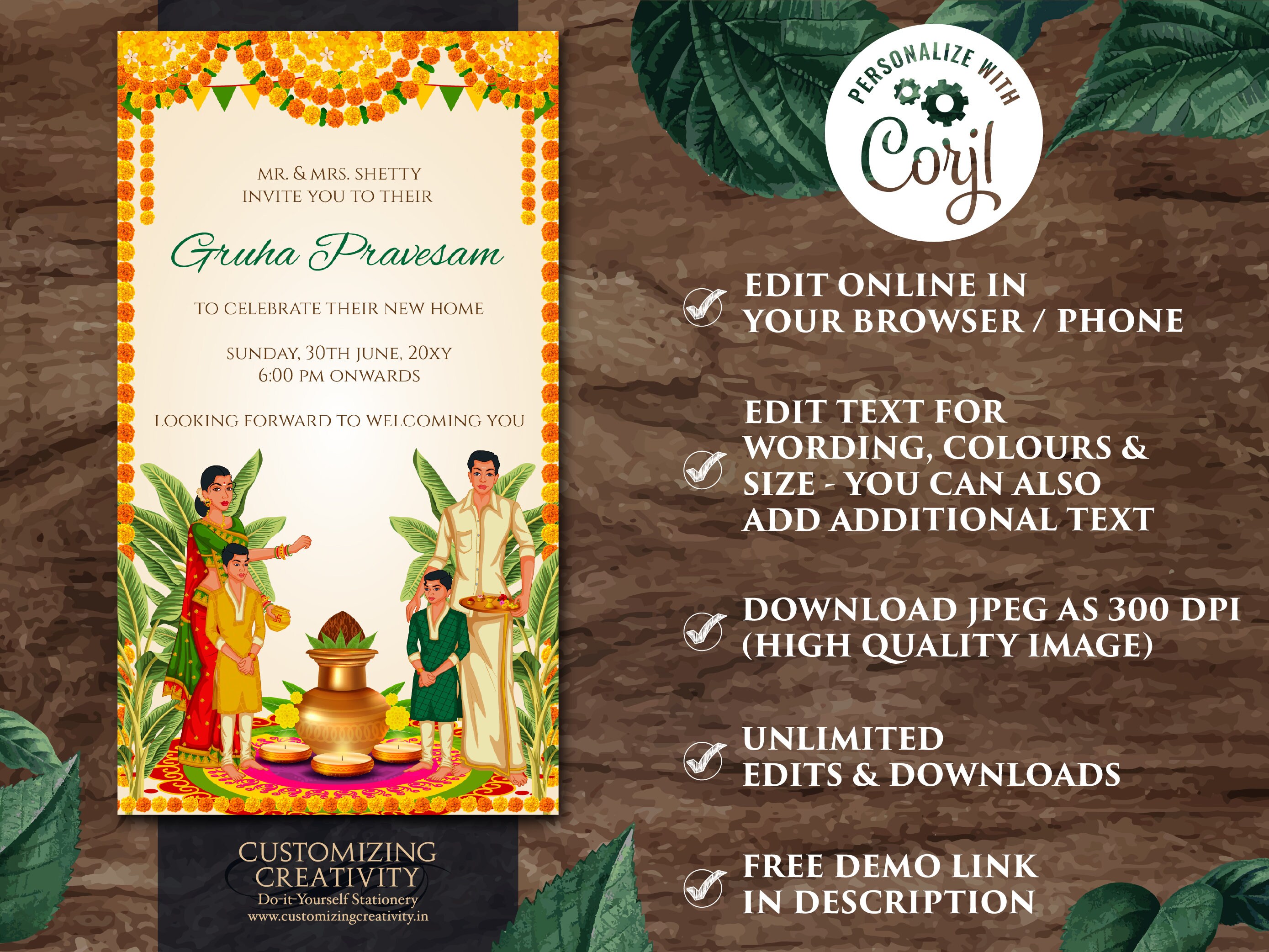 Gruhapravesam Puja Invitation Tamil Housewarming Ceremony, 49 OFF