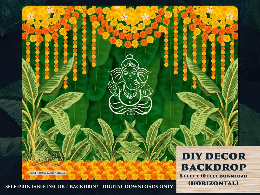 Seemantham Backdrop as Indian Decoration, Indian Wedding Decor as