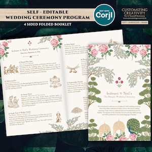 Bengali Wedding Program Template: Indian Ceremony Guide (Digital Download)