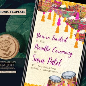 Convites para festa de Henna, convites para Mehndi, convites para a noite de Mendhi e convites para Mehndi digital, convites para Mehendi, convites para Mehndi como convites para Mendhi