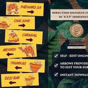 Mehndi Signages Mela as Rajasthani Welcome Signs Indian, Quirky Signs Carnival & Indian Wedding Welcome sign, Desi decor Mendhi Welcome sign