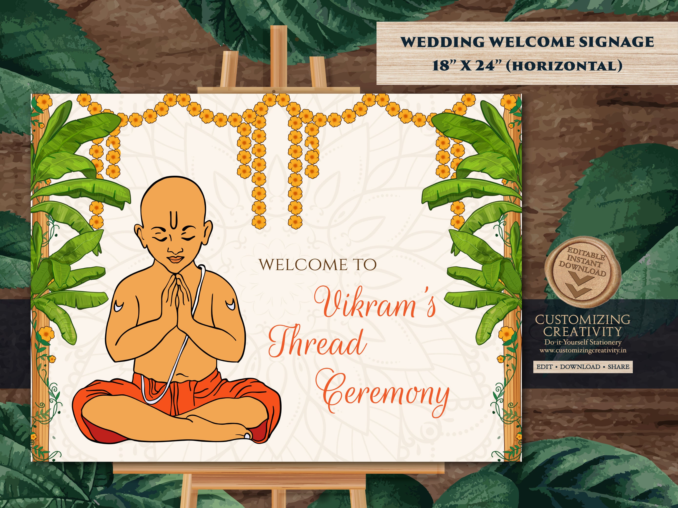 Thread Ceremony Sign & Upanayanam Sign Thread Ceremony Etsy Canada