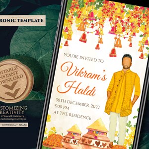 Bräutigam Haldi Einladungen & Boy Pithi Einladungen, Boy Haldi Einladungskarte als Bräutigam Pithi Einladungen, Bräutigam Haldi Einladung als Bräutigam Haldi Karten
