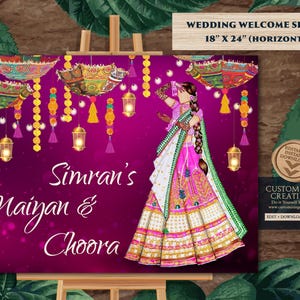 Choora Signs & Choora Welcome Signs, Chura Ceremony Signs as Chura Signs, Chuda Welcome Signs as Bangle Ceremony signs, Welcome Chooda Signs