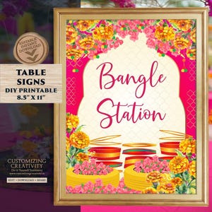 Bangle & Bindi Bar Sign: Mehndi Decoration (Digital Download)