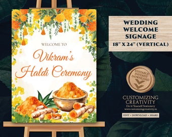 Groom Haldi Signs & Haldi Signs, Pithi signages as Haldi Welcome Signs, Welcome to Haldi Signs as Wedding Haldi decor sign, Haldi decoration