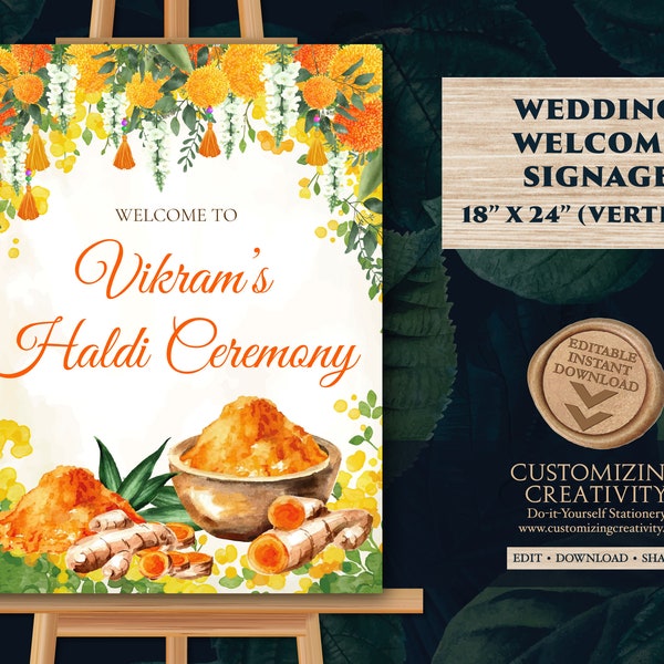 Groom Haldi Signs & Haldi Signs, Pithi signages as Haldi Welcome Signs, Welcome to Haldi Signs as Wedding Haldi decor sign, Haldi decoration