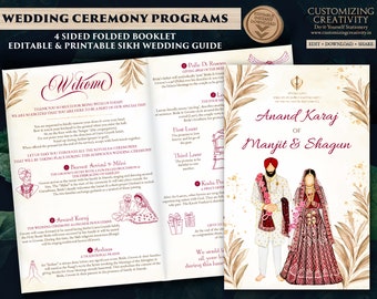 Guide de cérémonie sikh Anand Karaj Programme Sikh, Programmes de mariage sikh Guides Anand Karaj, Guide de mariage sikh et programmes de cérémonie sikhs Punjabi